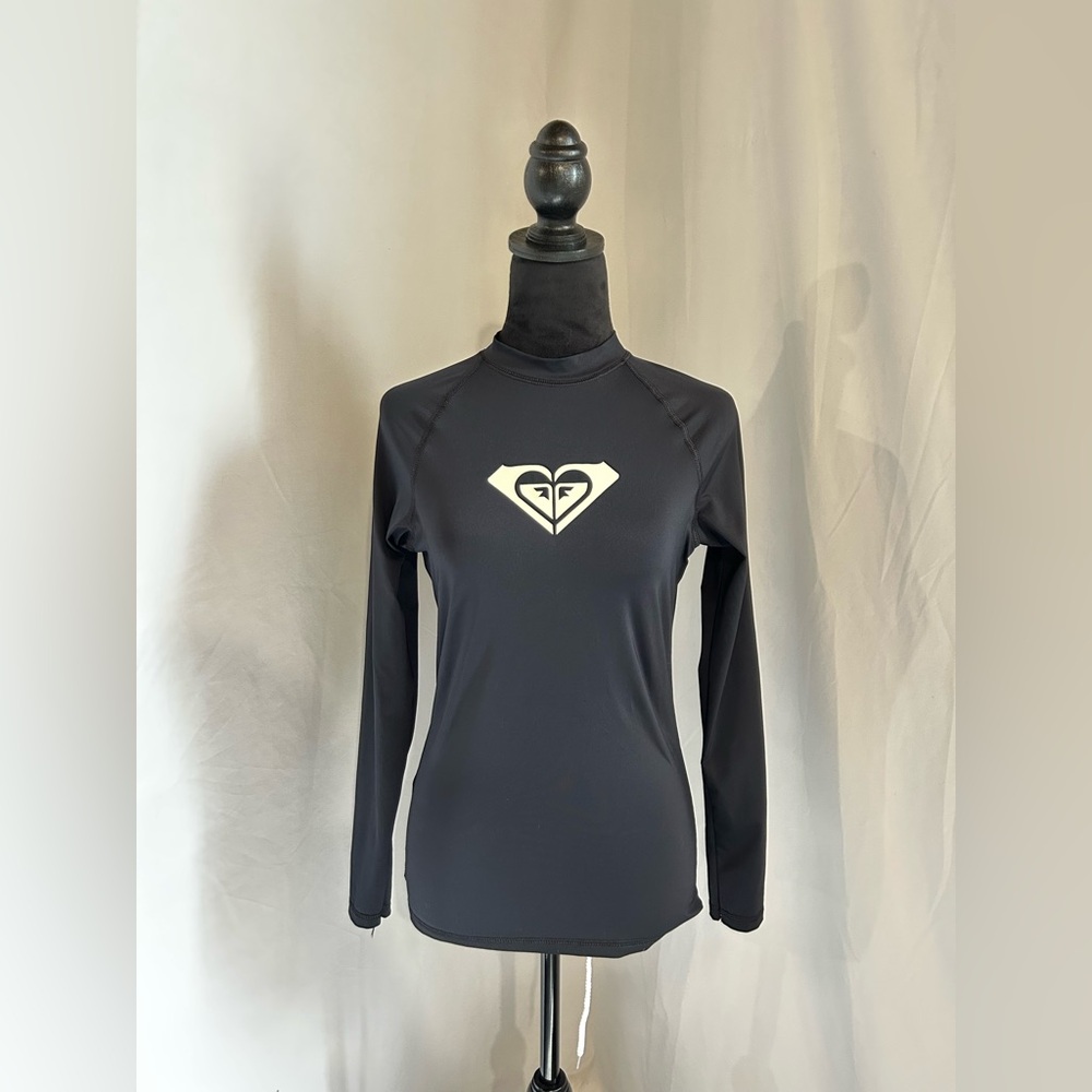 Roxy Rashguard Long Sleeve Swim Shirt Black beachy